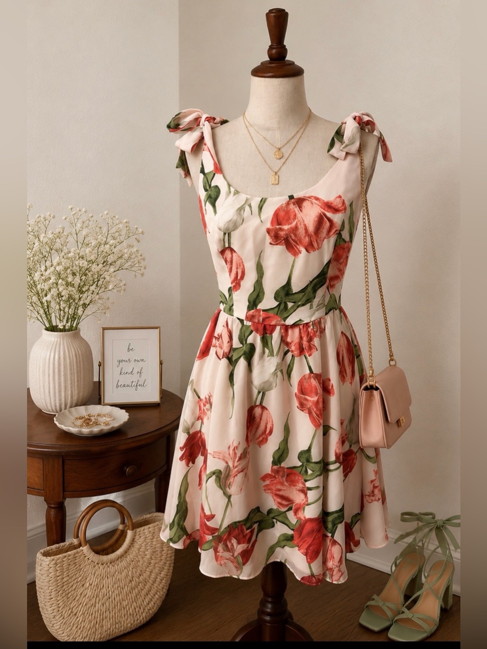 Paper Crown Pink Midi Dress for Wedding Guest